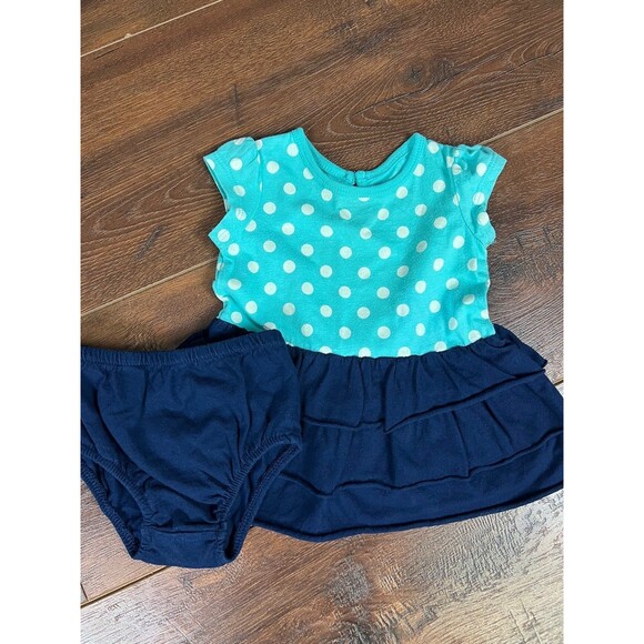 Cherokee Girls Size 3-6 Months Polka Dot Dress with Diaper Cover! - Picture 1 of 6